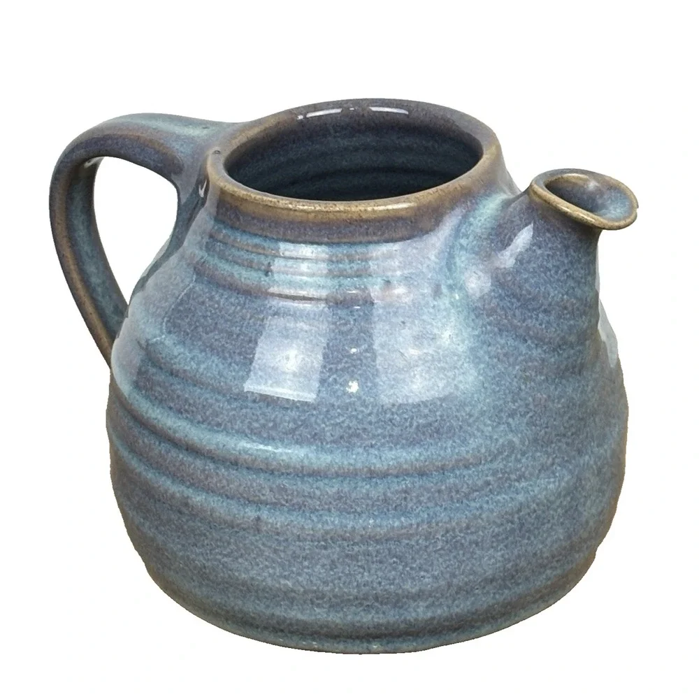 VTG Handmade Tim Farmer Wren‎ Pottery Tavistock Stoneware Pitcher Vase Signed